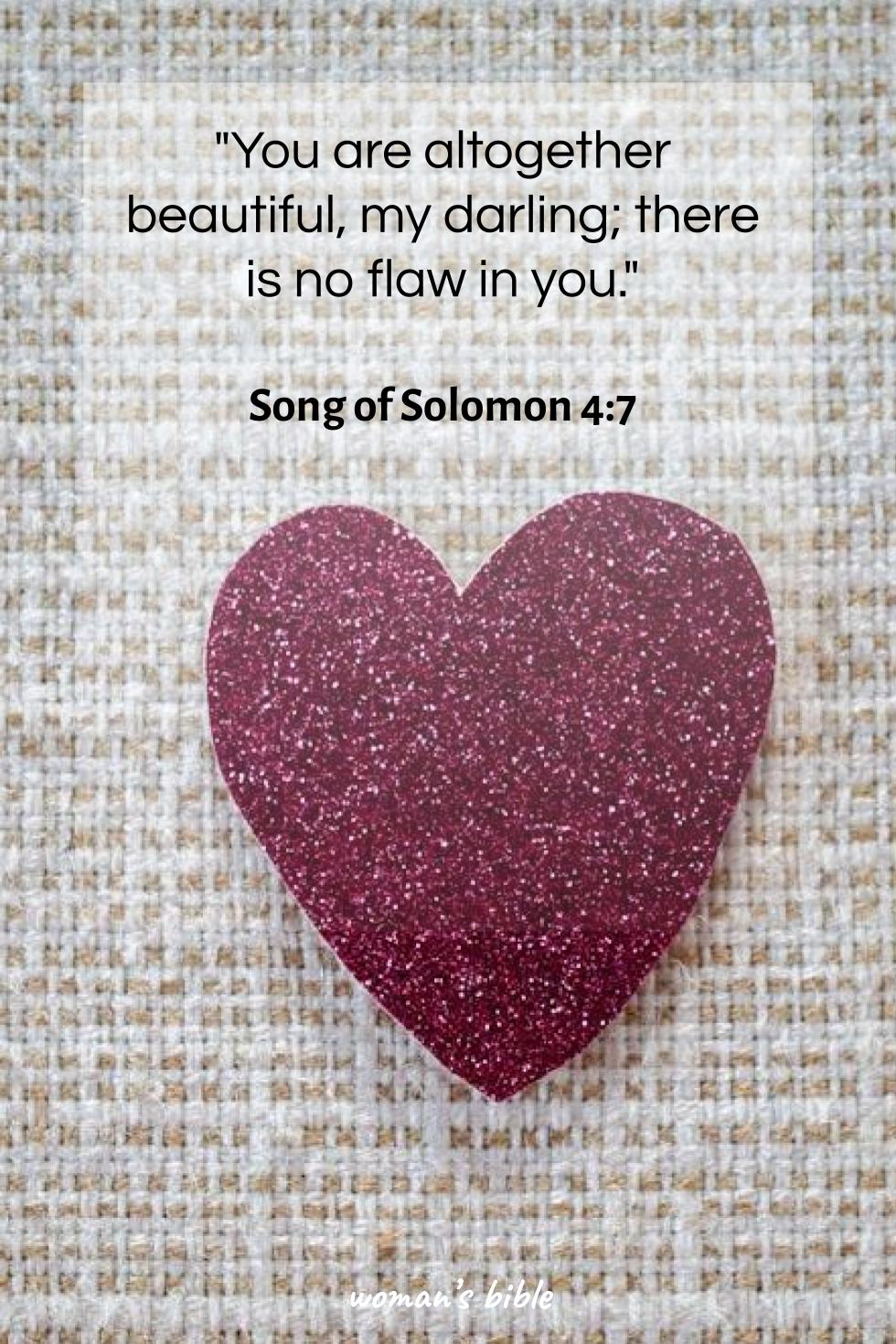 daily verse for woman Sunday, August 24th, 2025 Song of Solomon 4:7