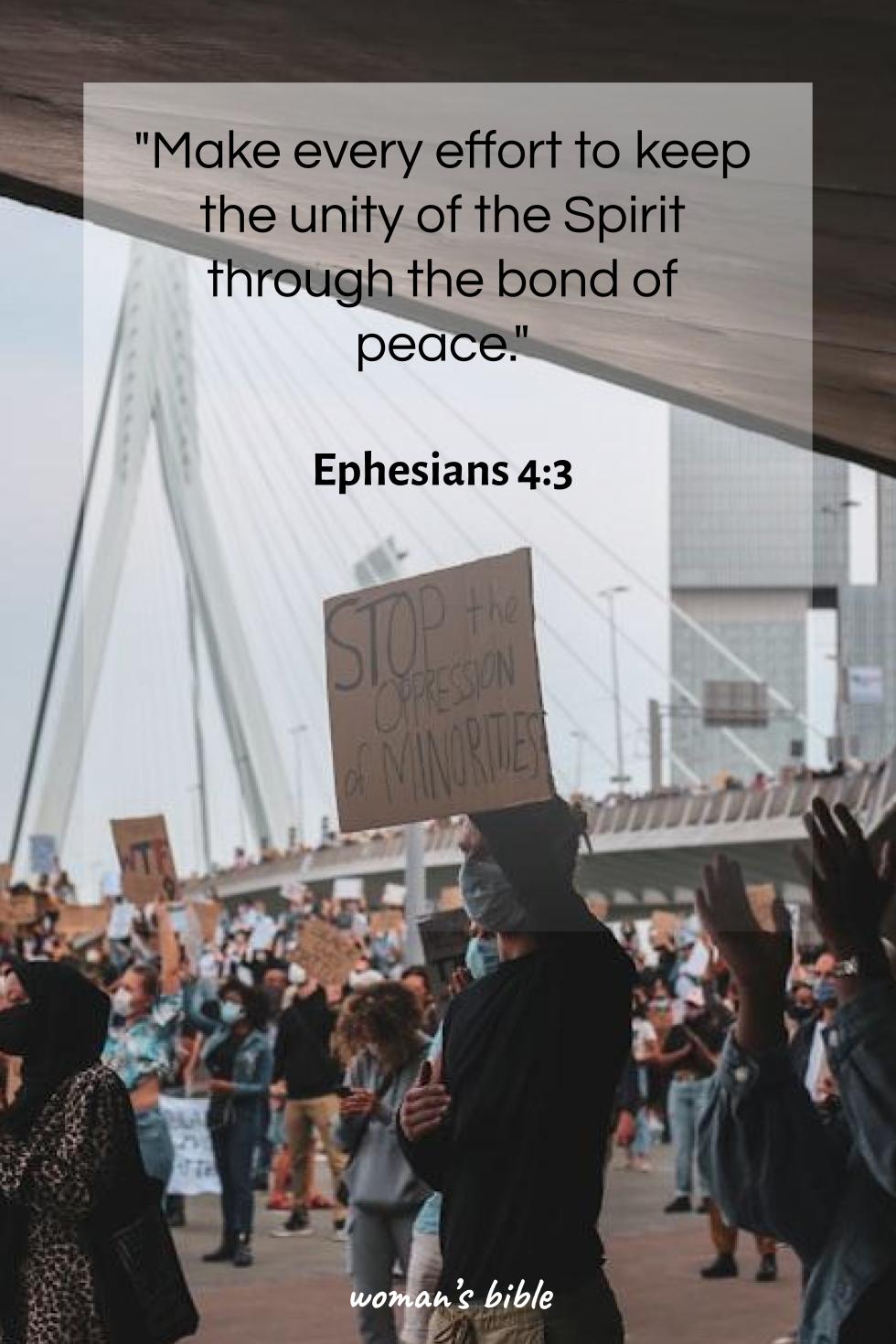 daily verse for woman Tuesday, August 5th, 2025 Ephesians 4:3