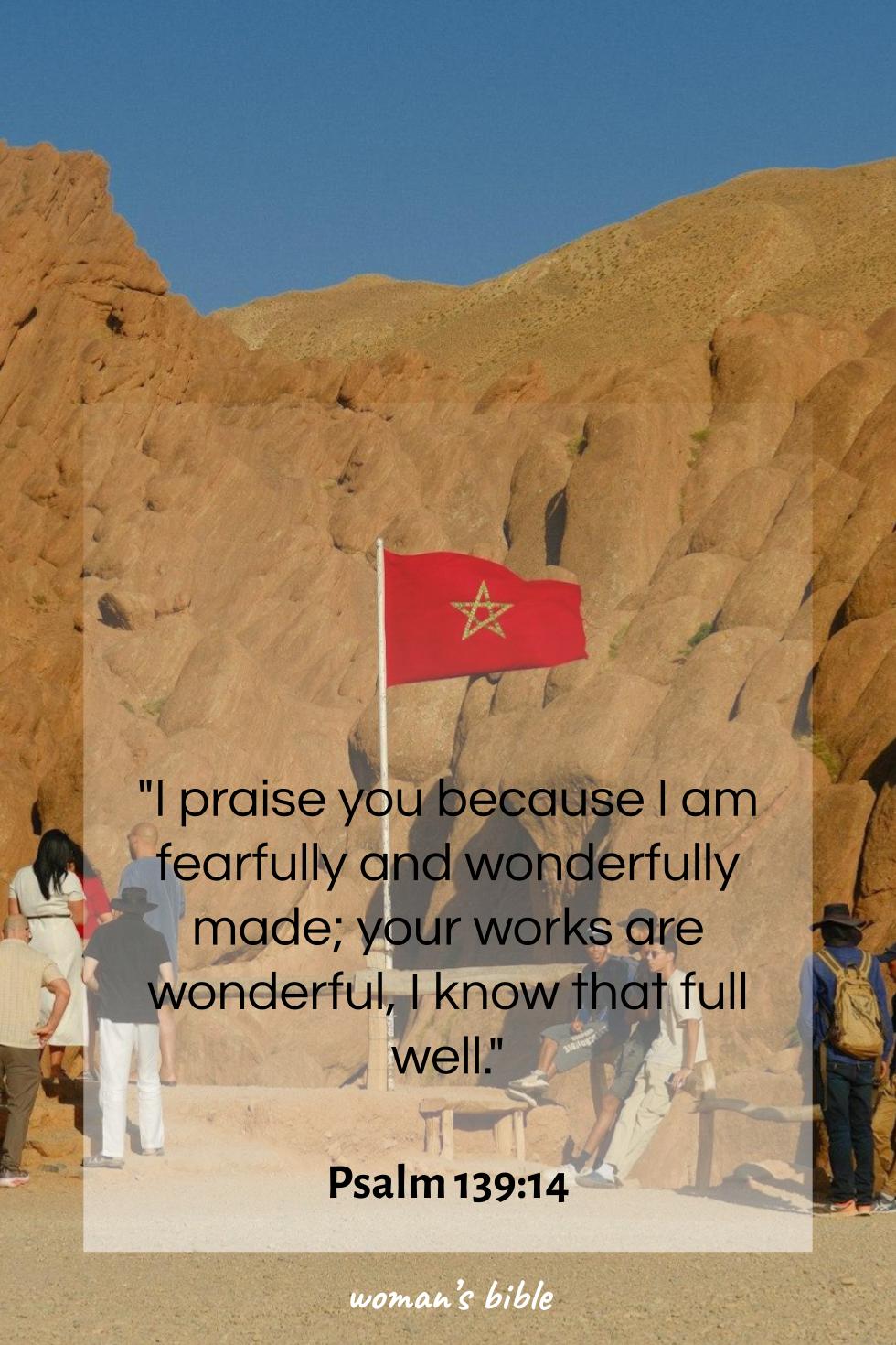 daily verse for woman Friday, September 26th, 2025 Psalm 139:14