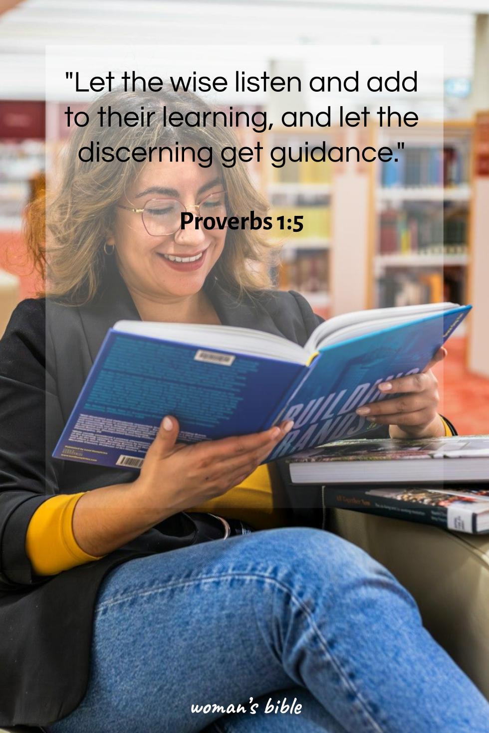 daily verse for woman Friday, September 5th, 2025 Proverbs 1:5