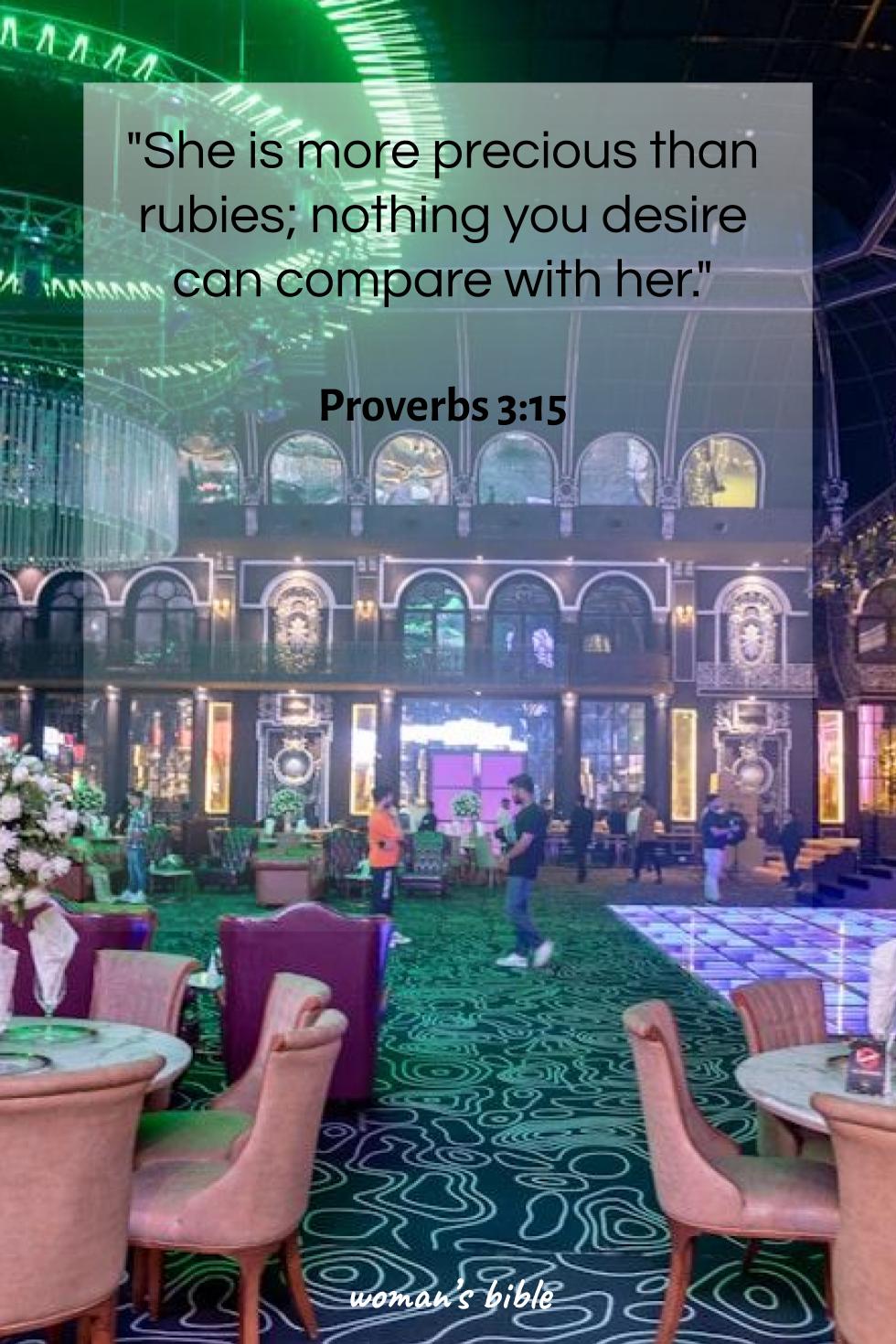 daily verse for woman Monday, September 15th, 2025 Proverbs 3:15