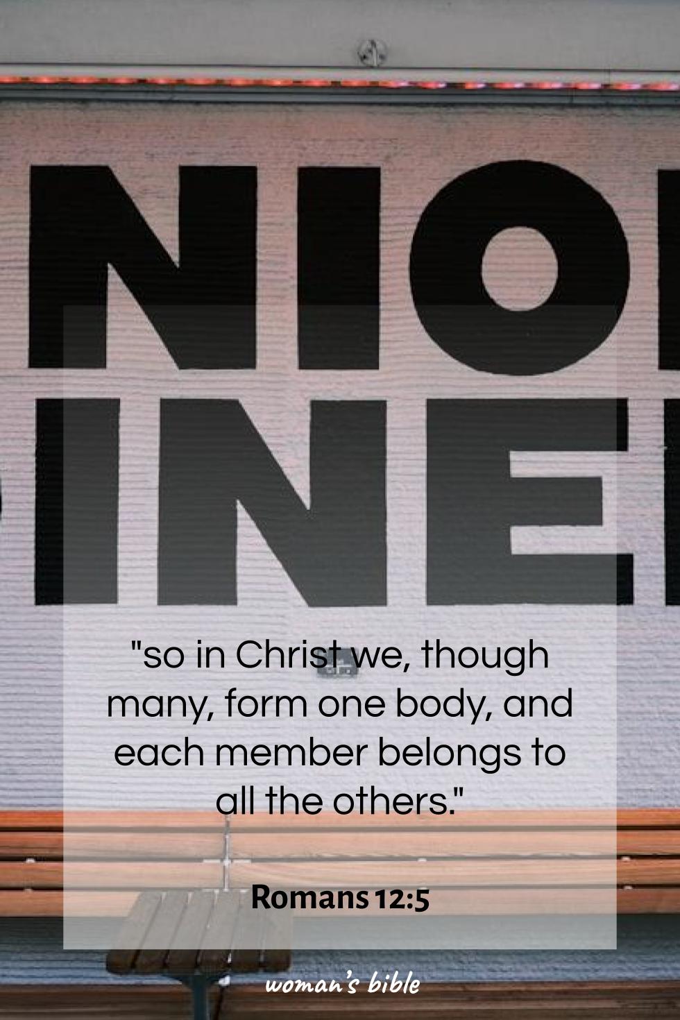 daily verse for woman Saturday, September 6th, 2025 Romans 12:5