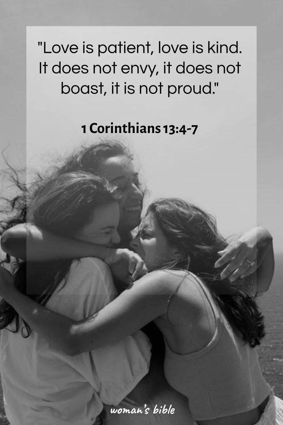 daily verse for woman Sunday, September 21st, 2025 1 Corinthians 13:4-7