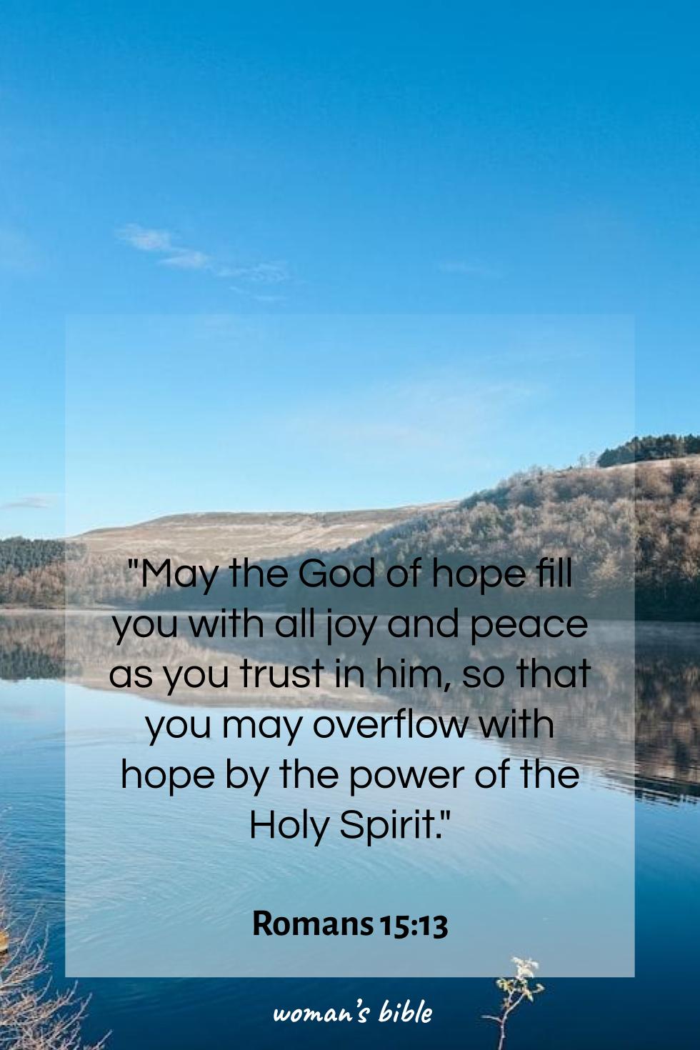 daily verse for woman Thursday, September 11th, 2025 Romans 15:13