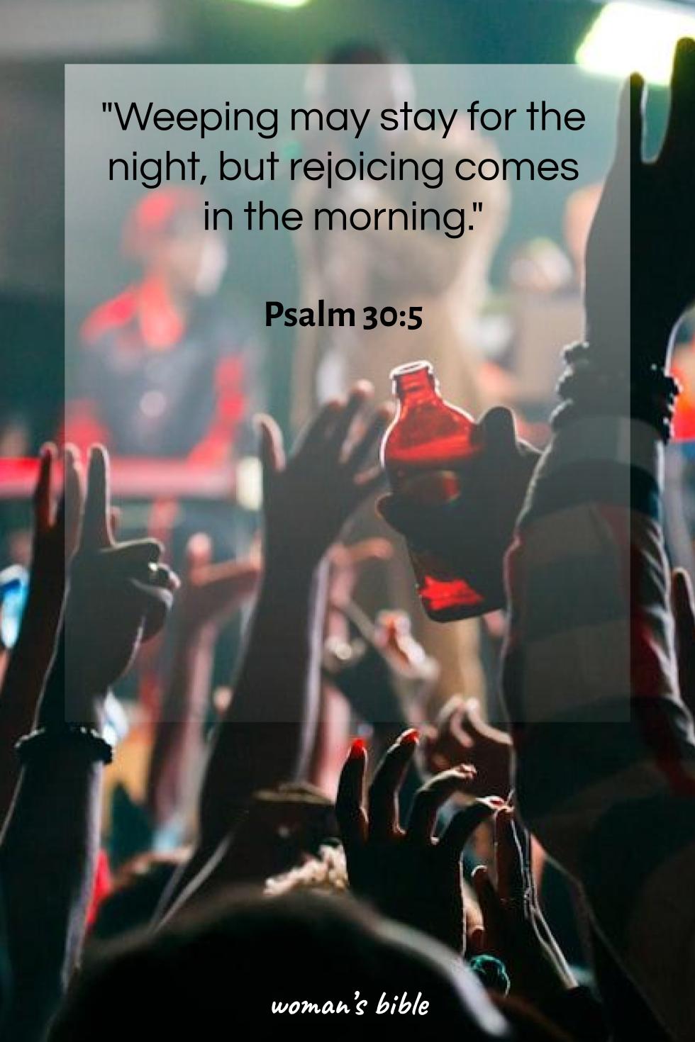 daily verse for woman Tuesday, September 16th, 2025 Psalm 30:5