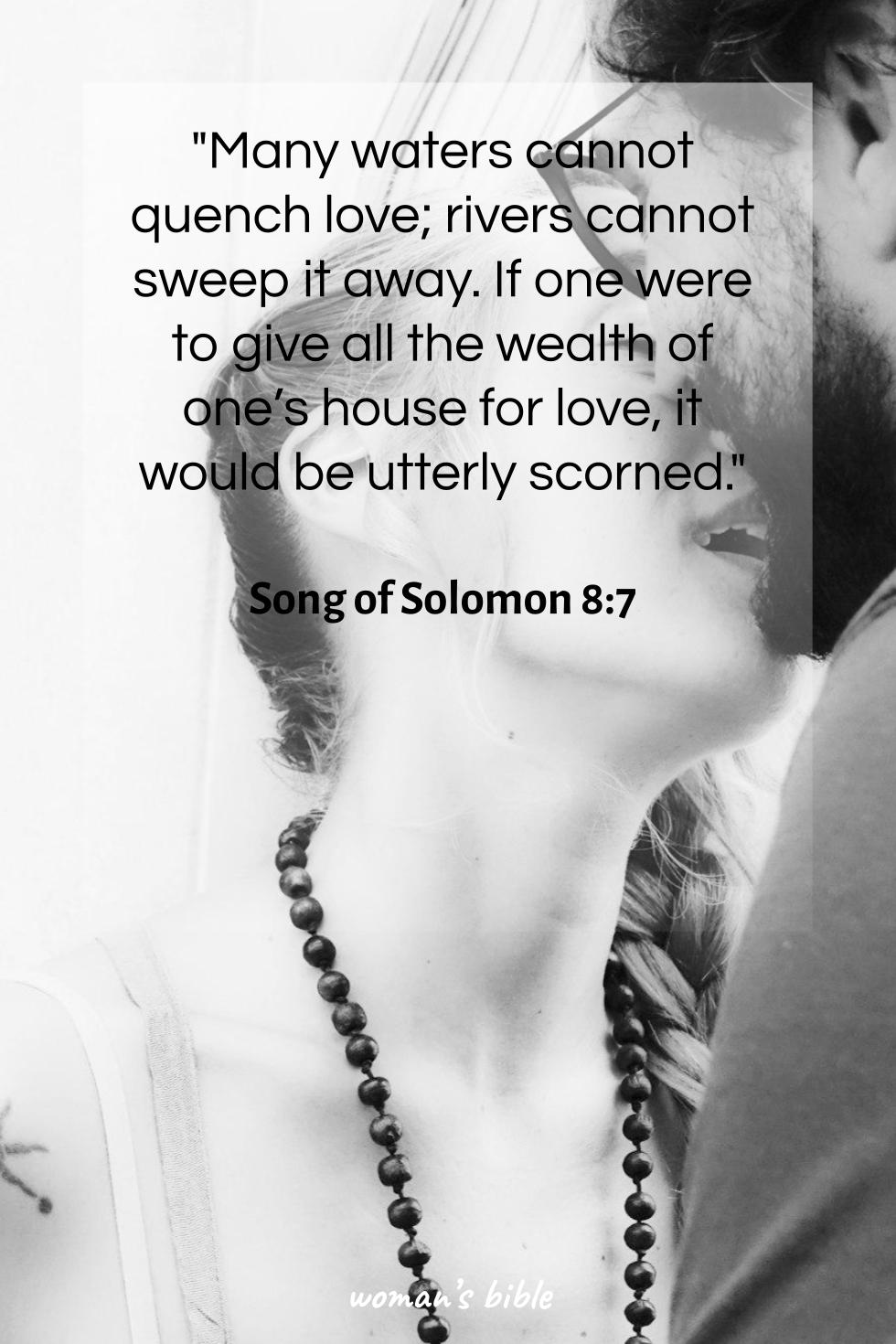 daily verse for woman Friday, October 3rd, 2025 Song of Solomon 8:7