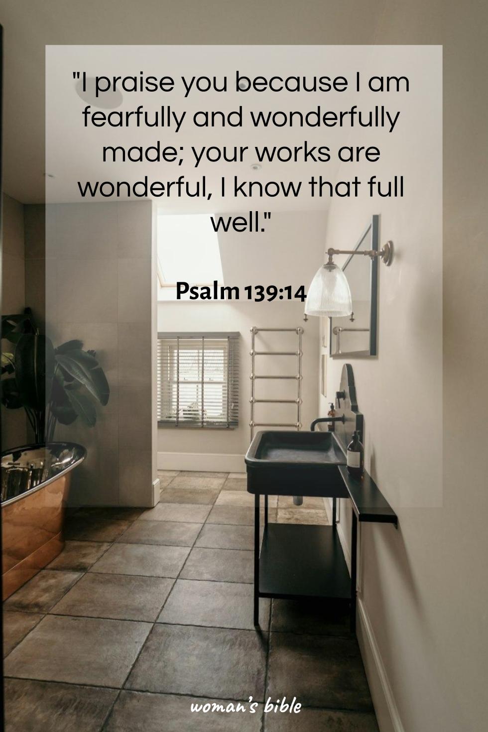 daily verse for woman Wednesday, October 1st, 2025 Psalm 139:14