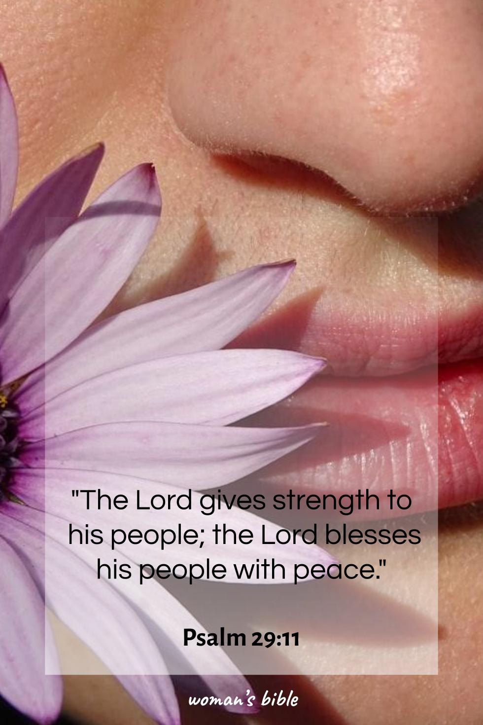 daily verse for woman Saturday, November 1st, 2025 Psalm 29:11