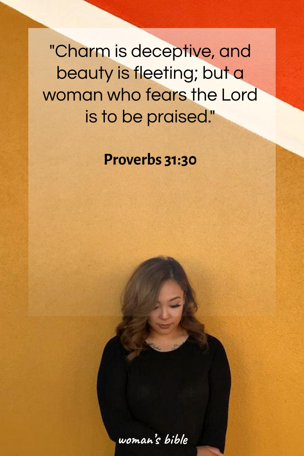 daily verse for woman Saturday, November 8th, 2025 Proverbs 31:30