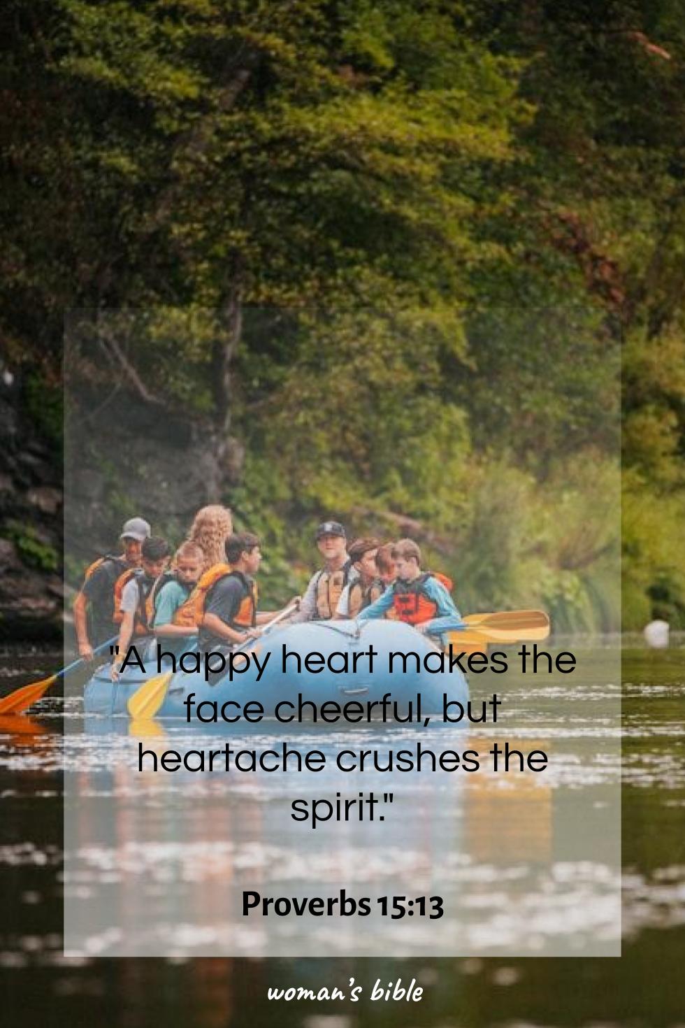 daily verse for woman Thursday, November 13th, 2025 Proverbs 15:13