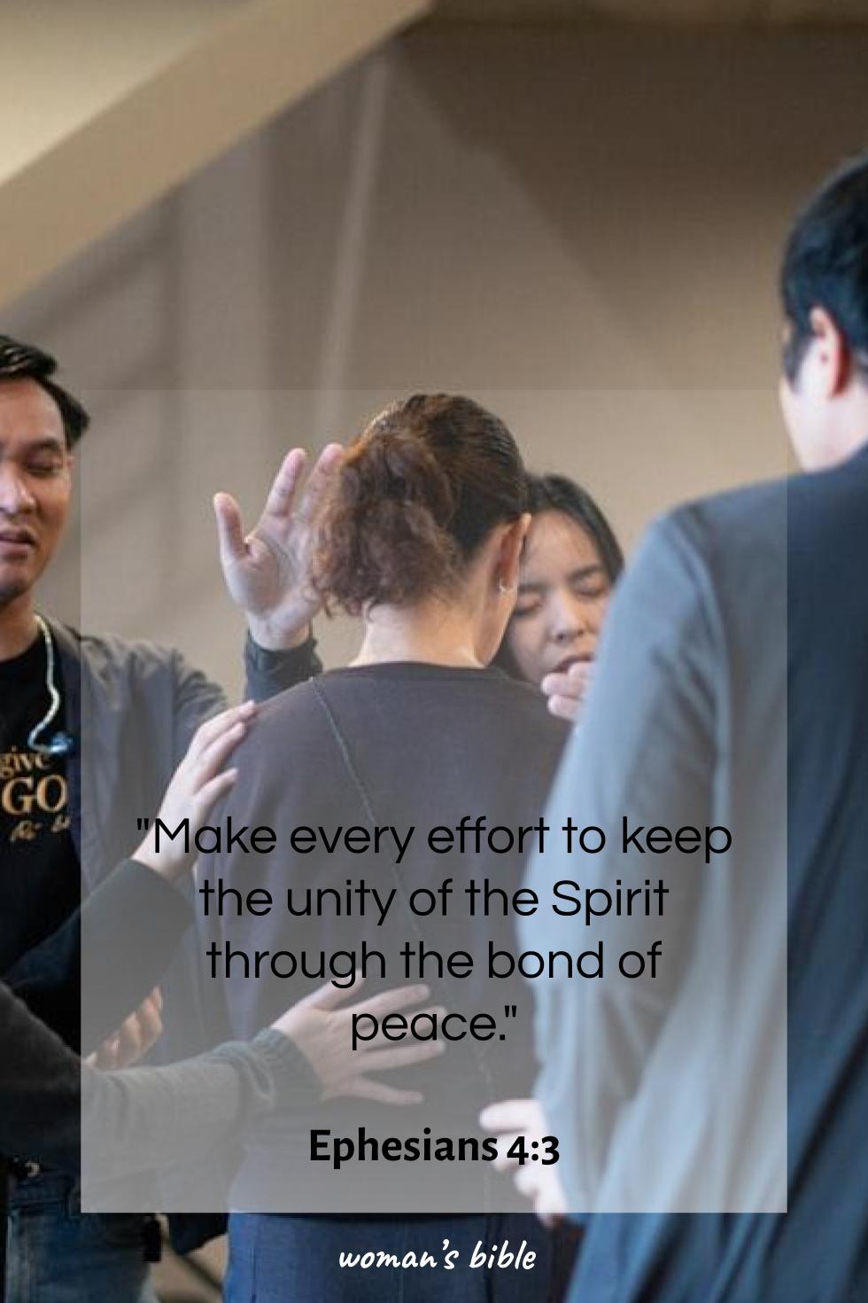 daily verse for woman Saturday, December 27th, 2025 Ephesians 4:3