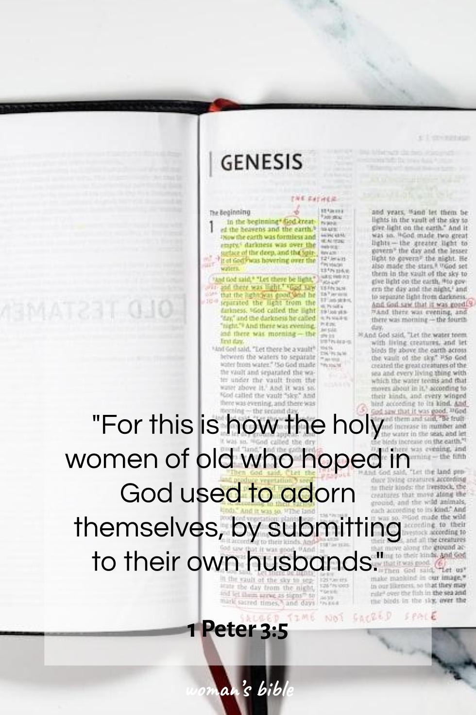 daily verse for woman Thursday, December 4th, 2025 1 Peter 3:5