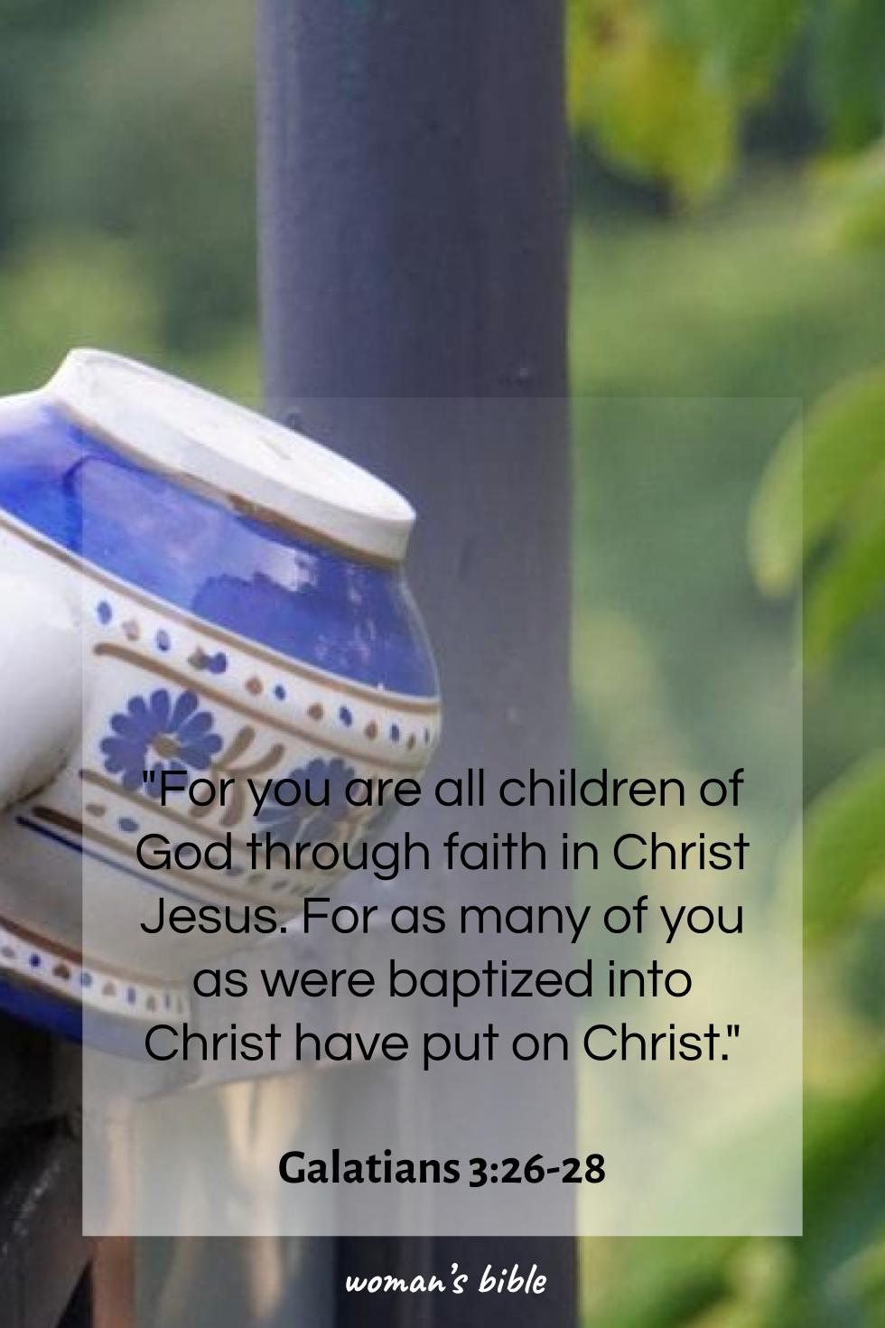 daily verse for woman Wednesday, December 17th, 2025 Galatians 3:26-28