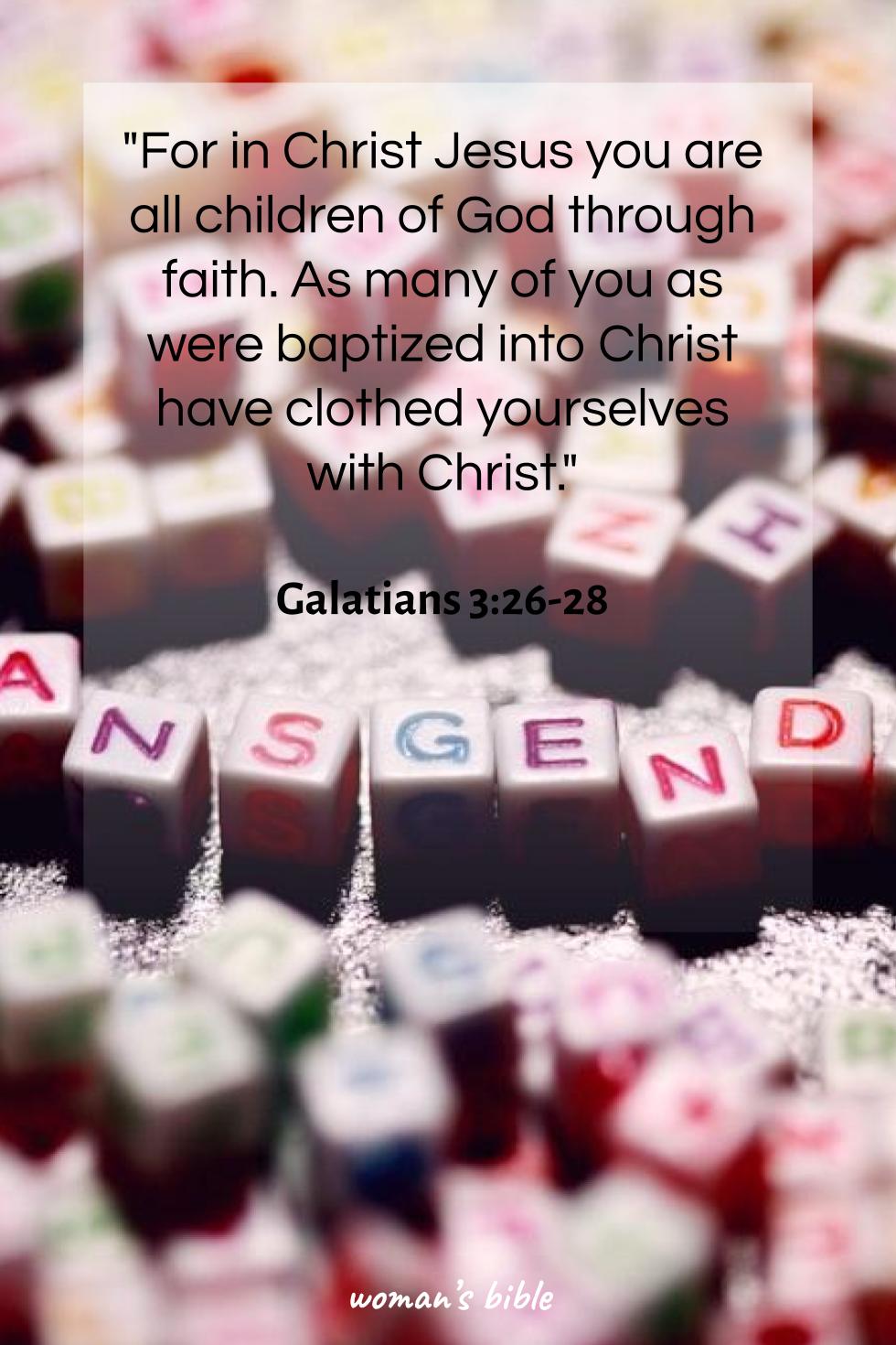 daily verse for woman Wednesday, December 3rd, 2025 Galatians 3:26-28