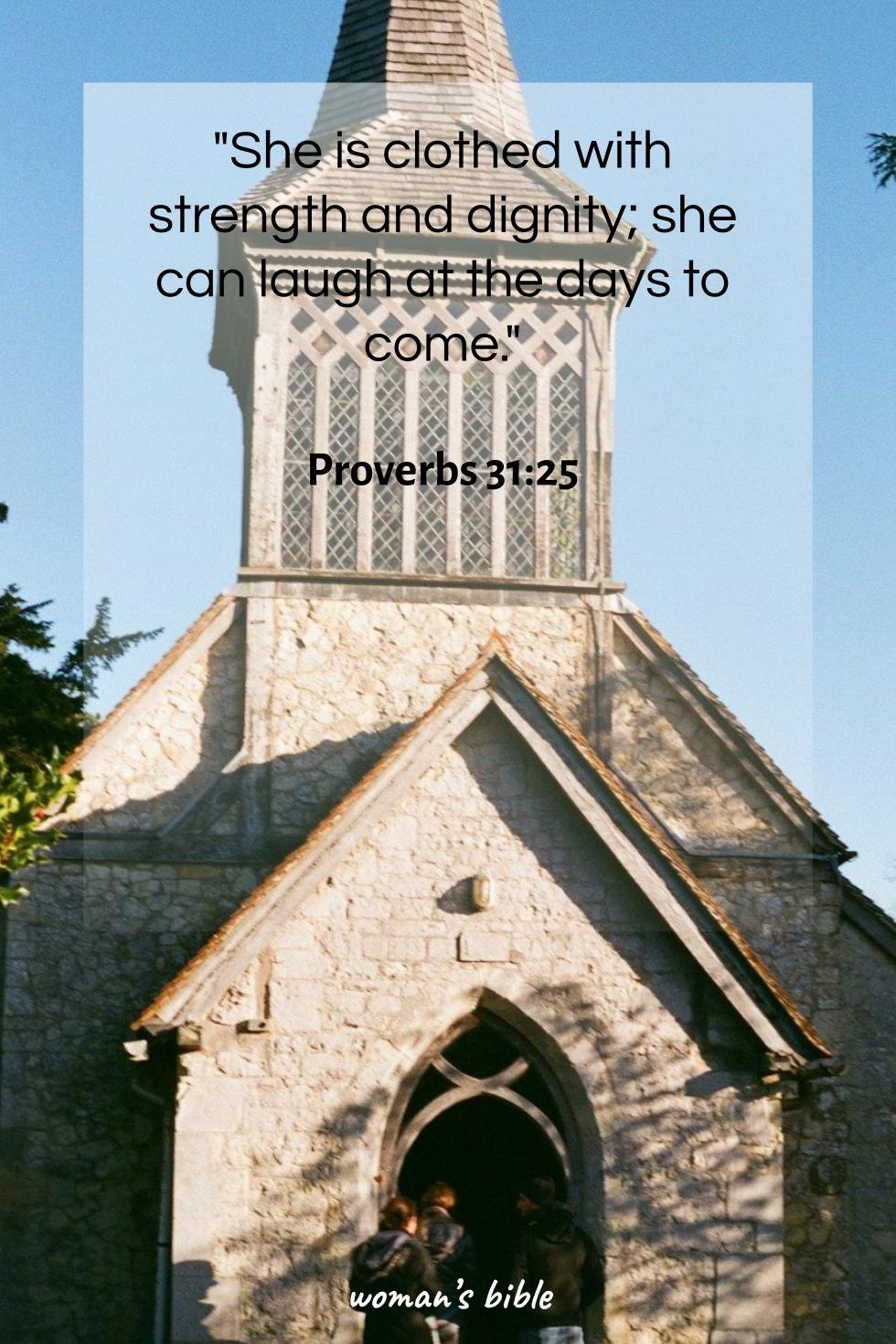 daily verse for woman Friday, January 2nd, 2026 Proverbs 31:25