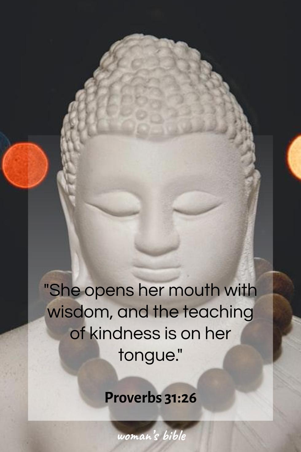 daily verse for woman Thursday, January 1st, 2026 Proverbs 31:26