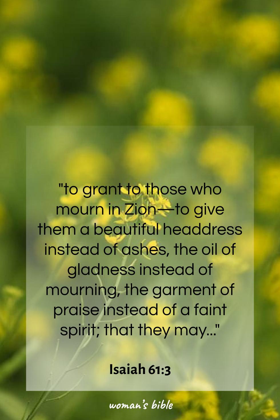 daily verse for woman Monday, February 9th, 2026 Isaiah 61:3