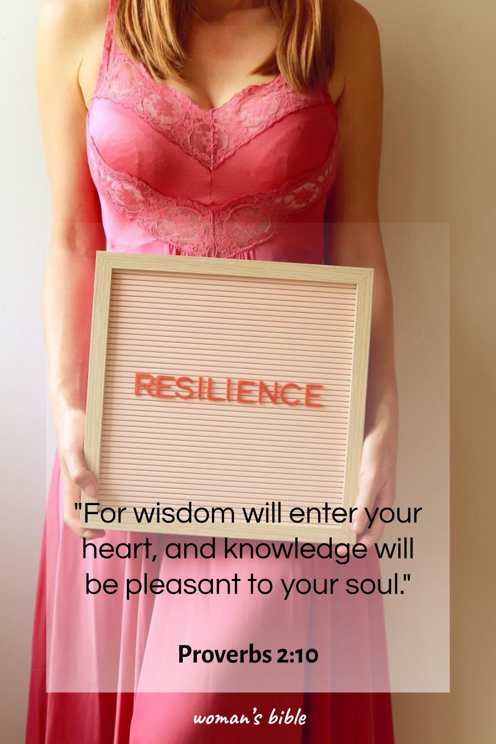 daily verse for woman Sunday, February 22nd, 2026 Proverbs 2:10