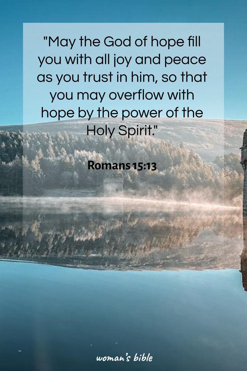 daily verse for woman Monday, March 2nd, 2026 Romans 15:13