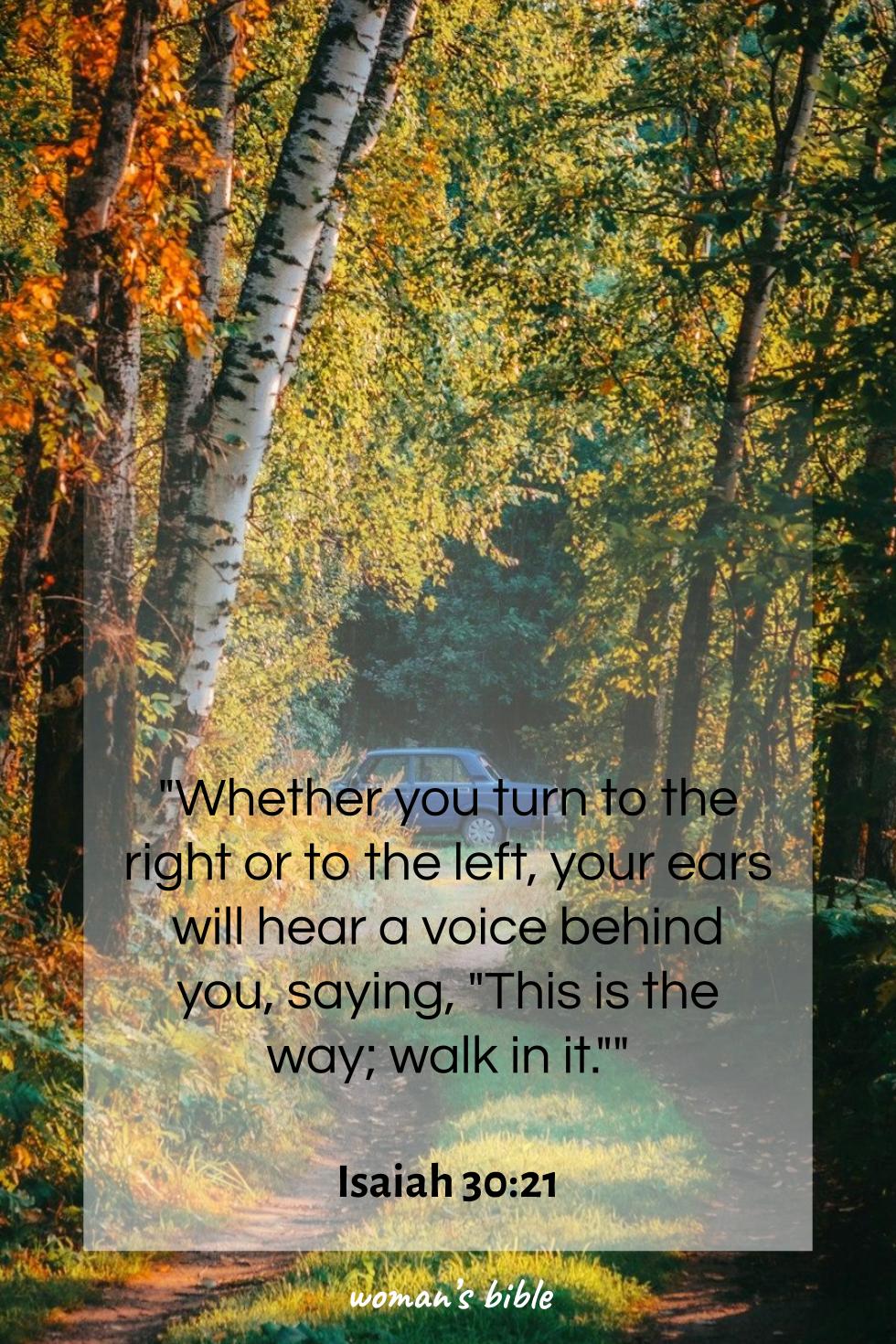 daily verse for woman Monday, March 30th, 2026 Isaiah 30:21