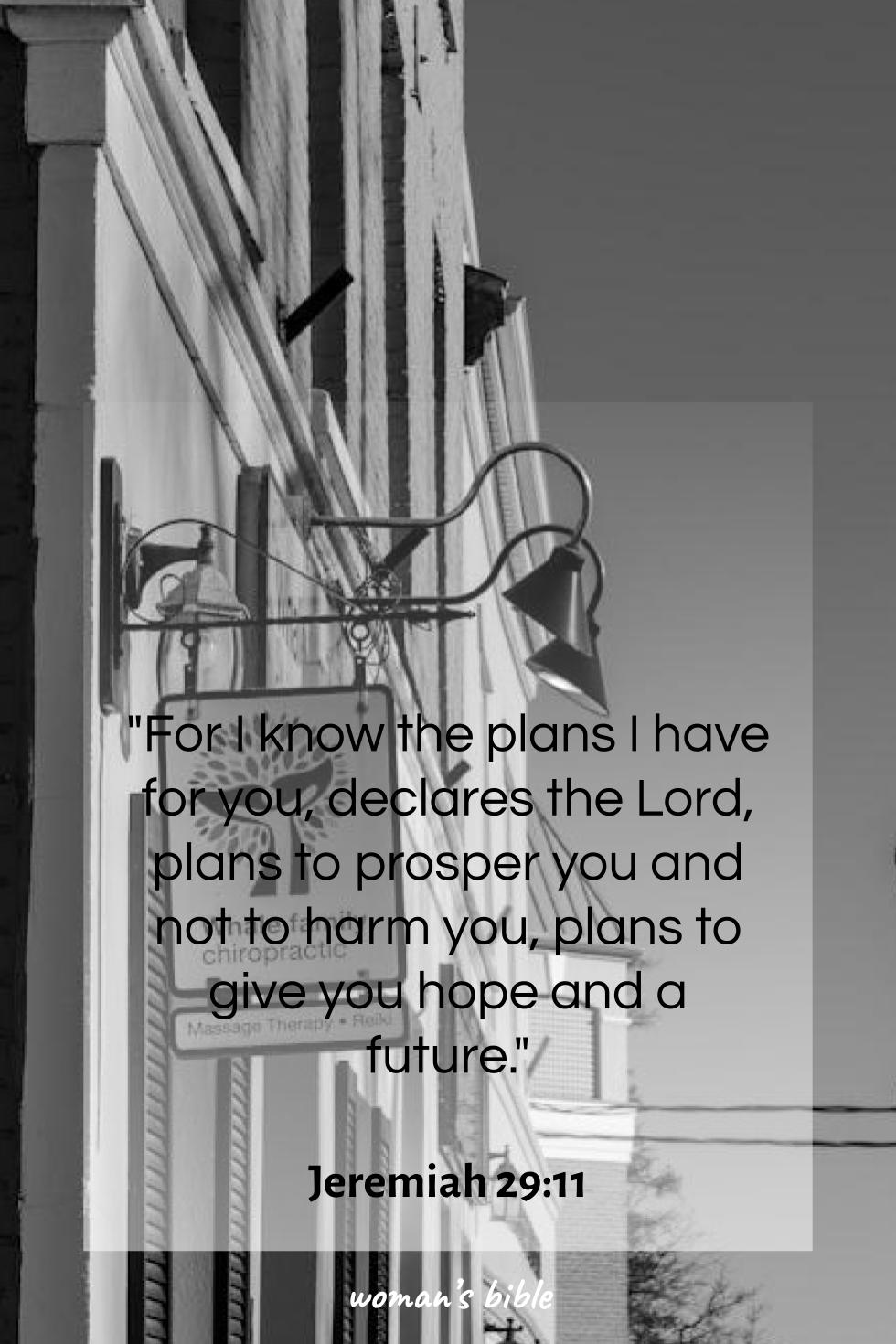 daily verse for woman Sunday, March 22nd, 2026 Jeremiah 29:11