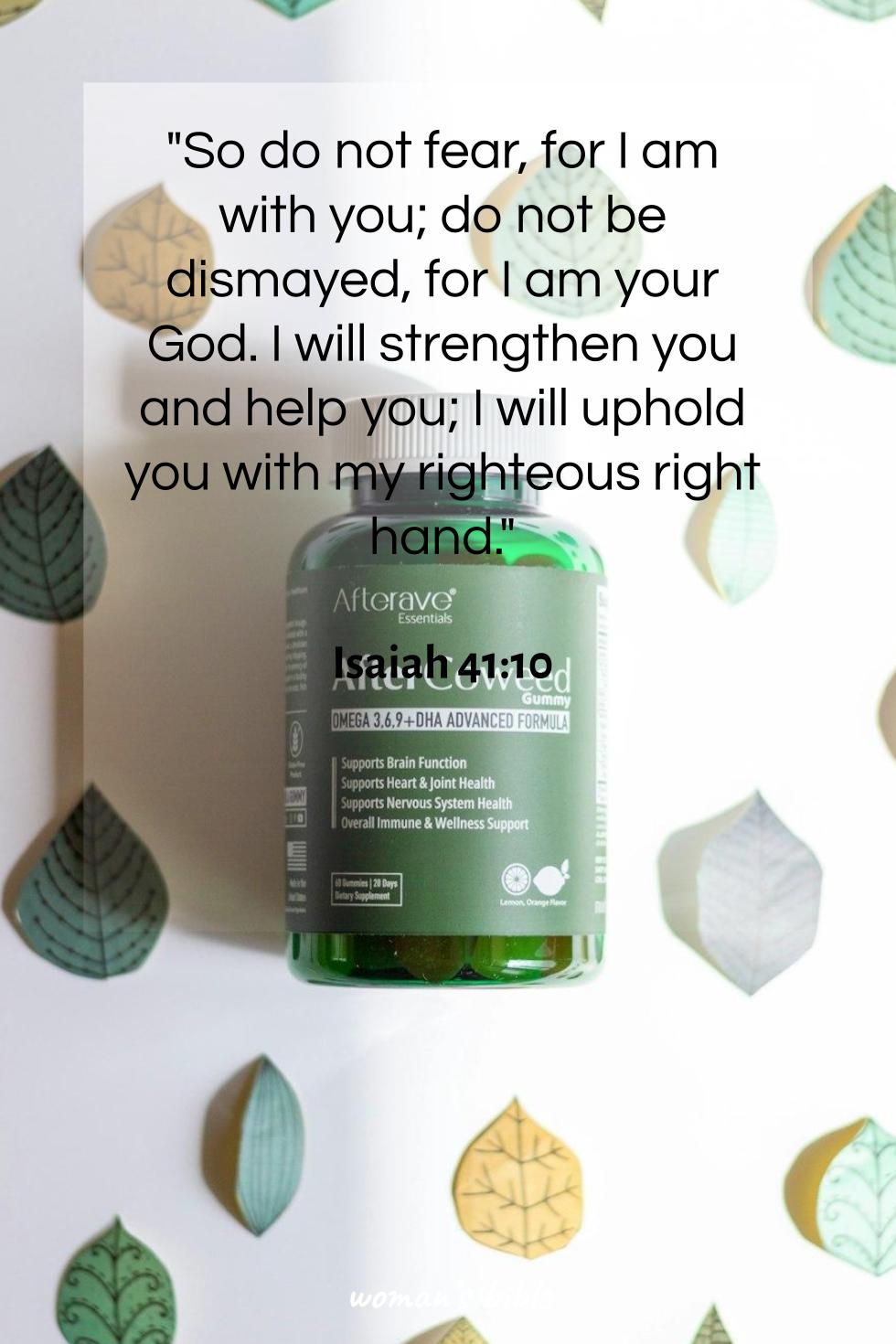 daily verse for woman Sunday, March 8th, 2026 Isaiah 41:10