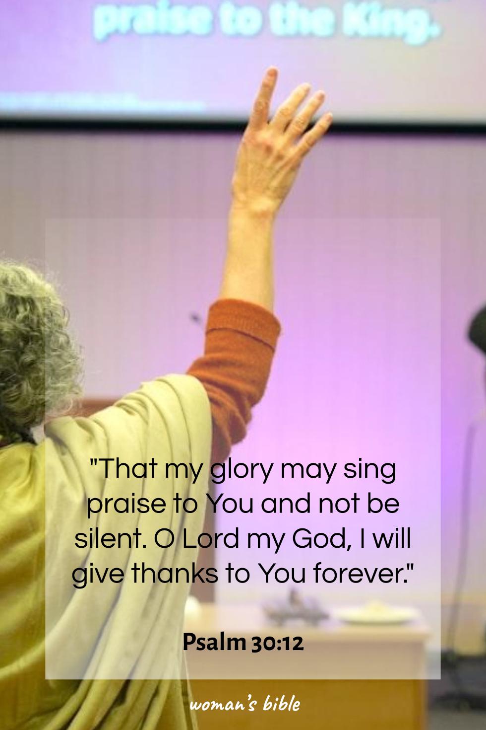 daily verse for woman Thursday, March 26th, 2026 Psalm 30:12