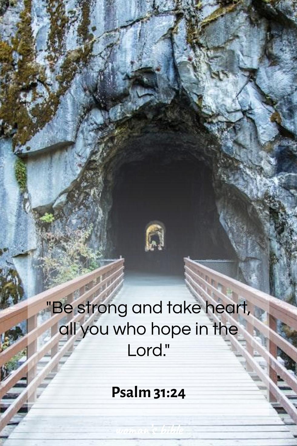 daily verse for woman Tuesday, March 24th, 2026 Psalm 31:24