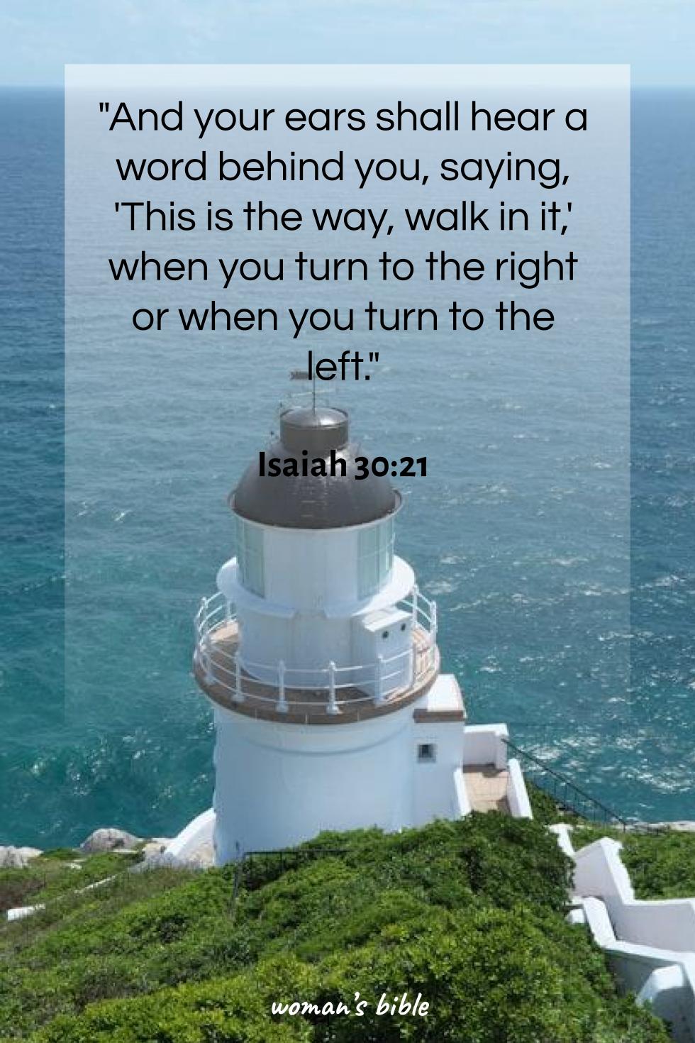 daily verse for woman Wednesday, March 18th, 2026 Isaiah 30:21