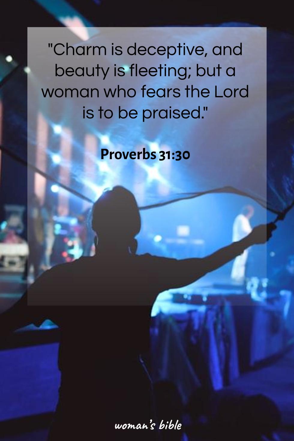 daily verse for woman Friday, April 3rd, 2026 Proverbs 31:30