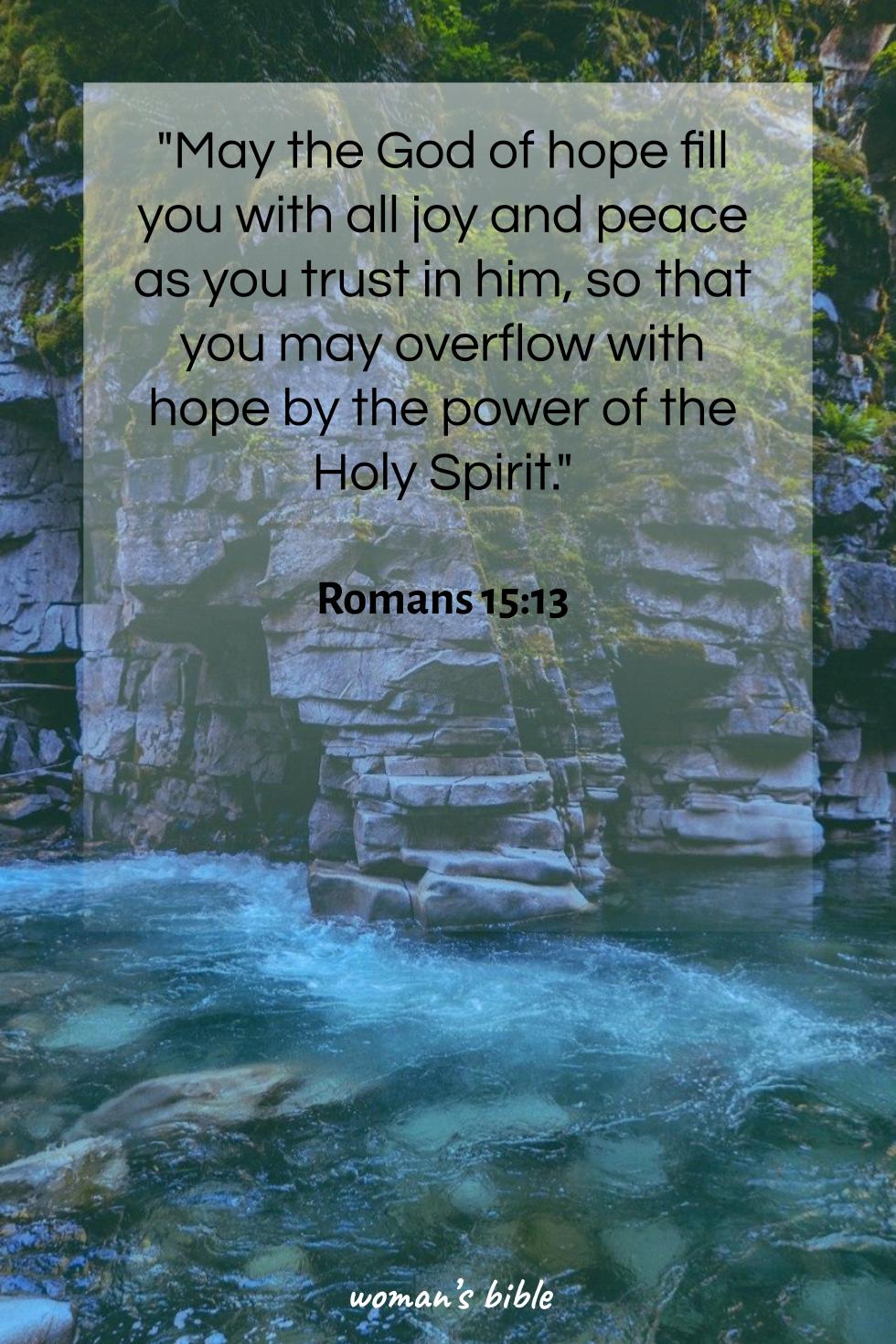 daily verse for woman Saturday, April 18th, 2026 Romans 15:13