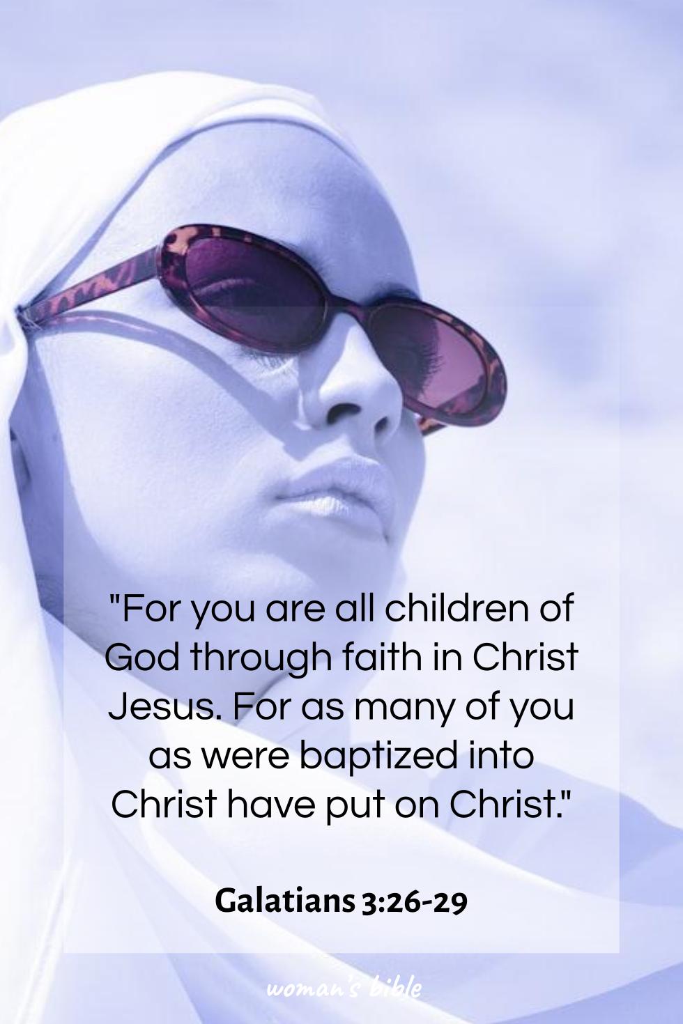 daily verse for woman Thursday, April 16th, 2026 Galatians 3:26-29