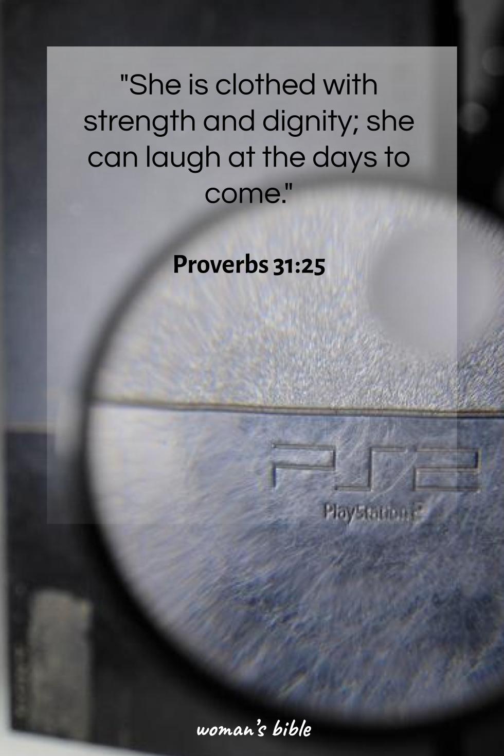 daily verse for woman Thursday, April 2nd, 2026 Proverbs 31:25
