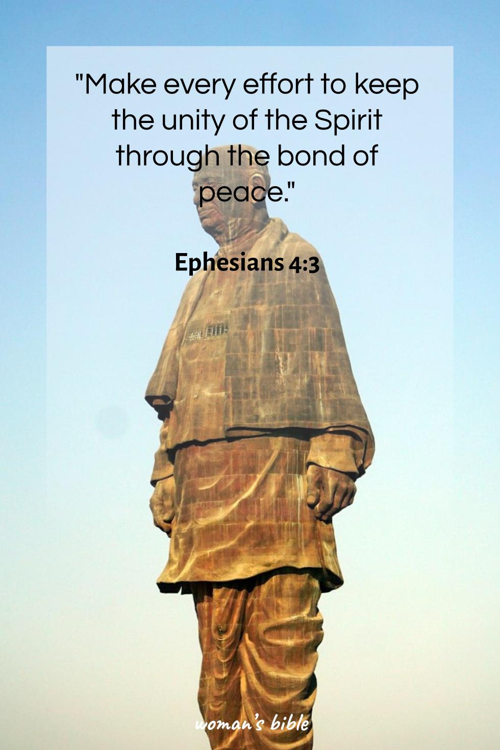 daily verse for woman Thursday, April 30th, 2026 Ephesians 4:3