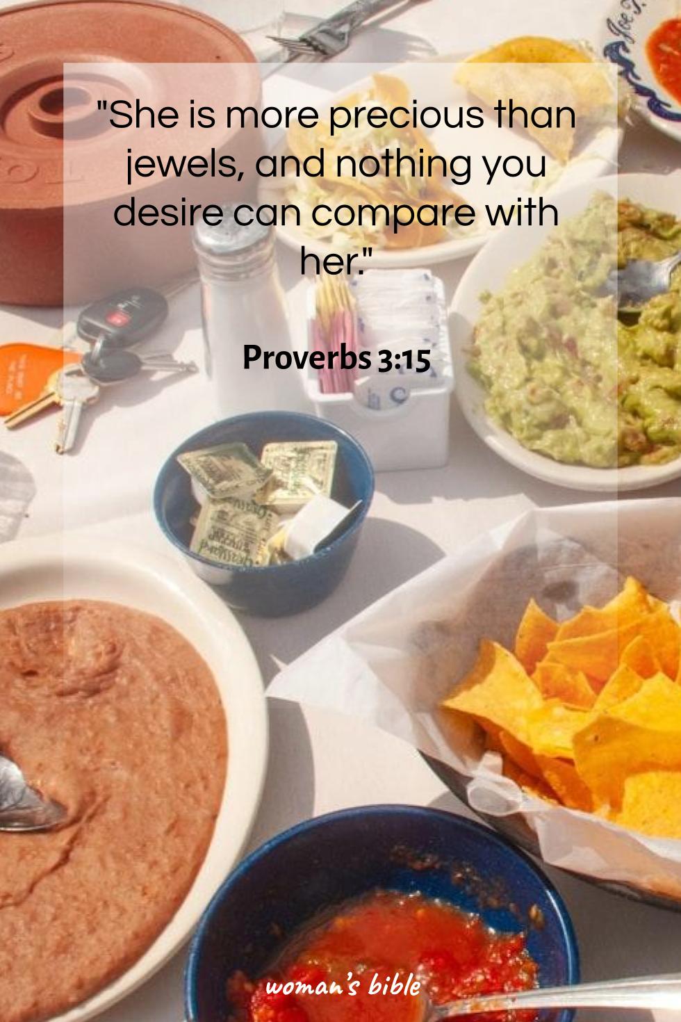 daily verse for woman Thursday, April 9th, 2026 Proverbs 3:15