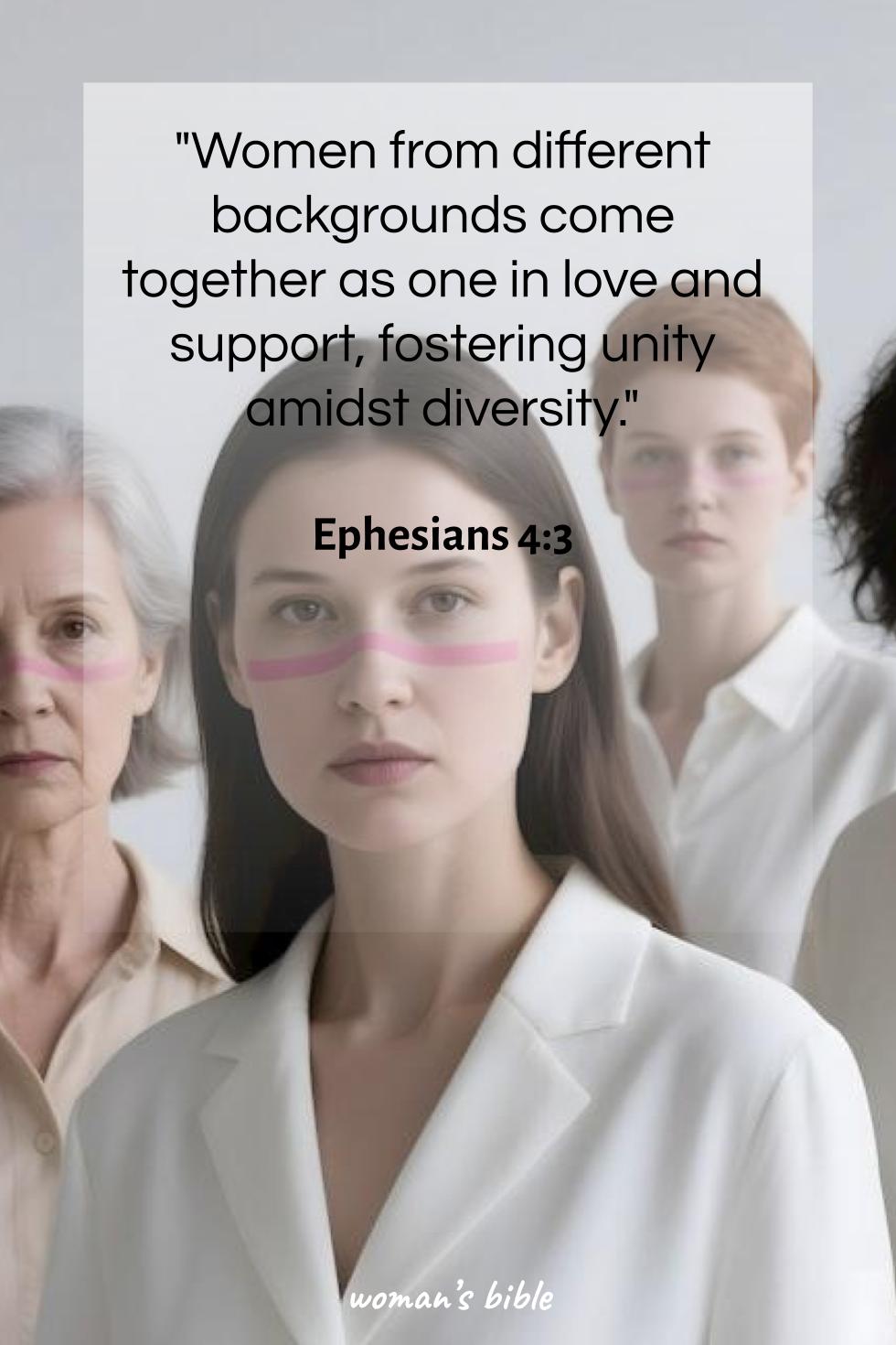 daily verse for woman Tuesday, April 7th, 2026 Ephesians 4:3