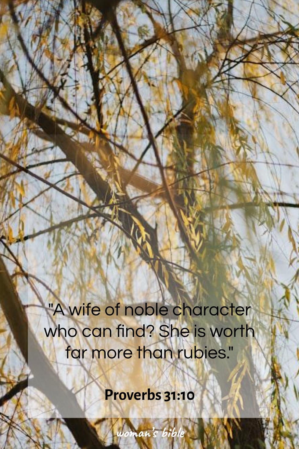 daily verse for woman Wednesday, May 6th, 2026 Proverbs 31:10